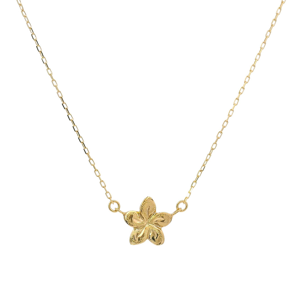 ハワイアンジュエリー[K18YG] プルメリアナニ ネックレス