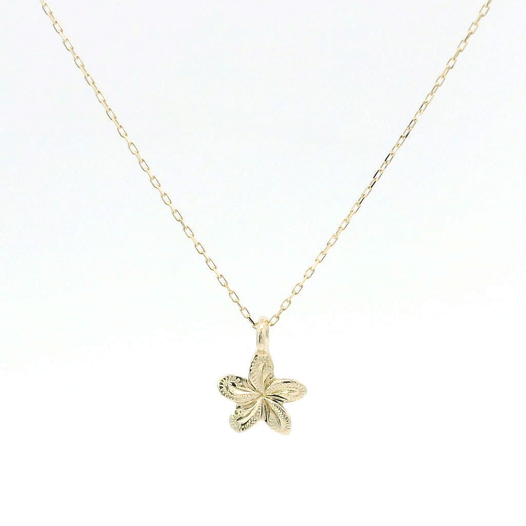 ハワイアンジュエリー[K10YG] プルメリアミロ ネックレス