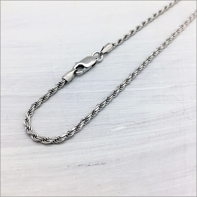 シルバー カットロープ CRP40RP 50cm ハワイアンジュエリー