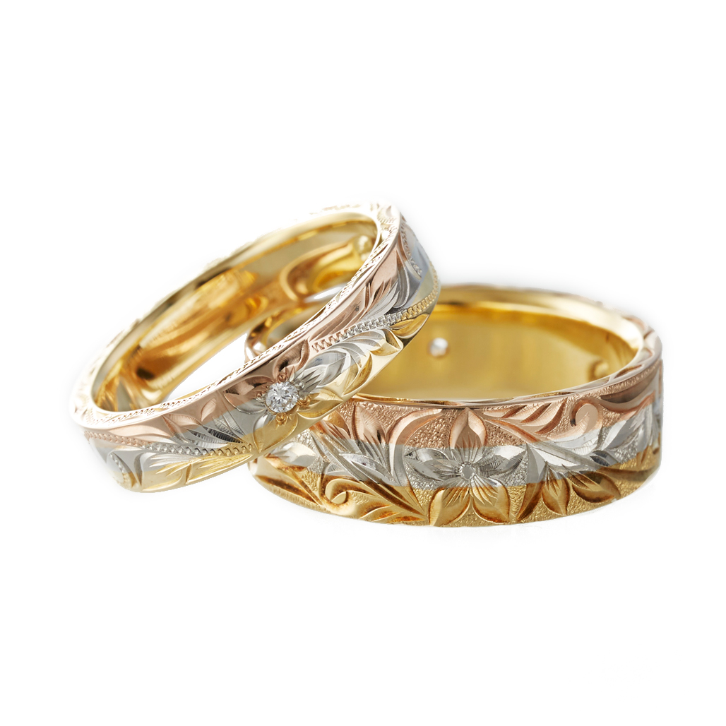 マリッジリング≪PT950/K18GOLD≫未来への虹の懸け橋・アヌエヌエ4mmリング マリッジリング≪PT950/K18GOLD≫未来への虹の懸け橋・アヌエヌエ4mmリング